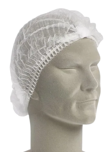 [3950] Mob Cap Pleated Style WHITE