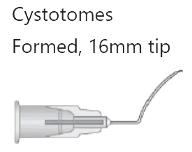 [77007] Cystotome 27G, Formed, 16mm