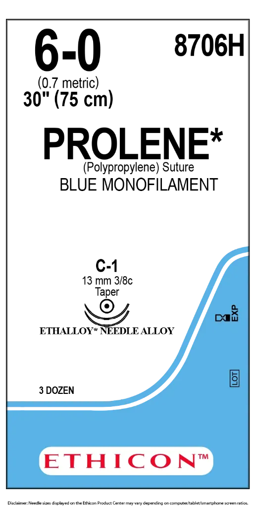 PRLNE BLU 75CM M0.7 USP6-0 D/A C-1