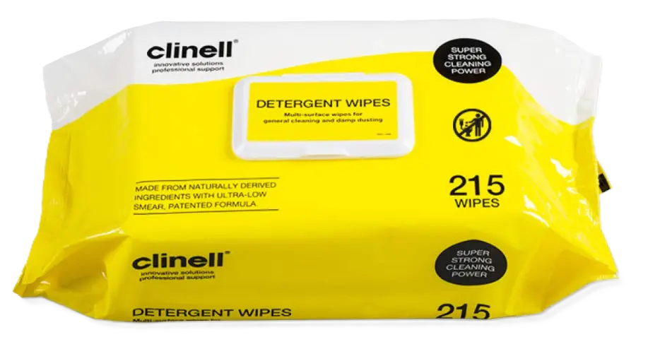 Clinell Detergent Wipes - Pack 215