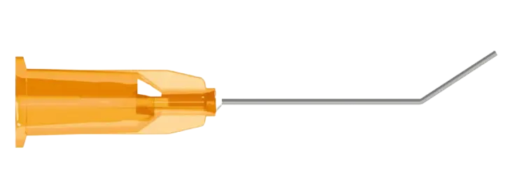 [M2639] 25G Anterior chamber cannula. Angled. (Rycroft)