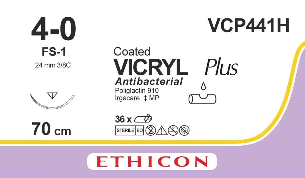 [VCP441H] VICRYL PLUS CT UD 70CM M1.5 USP4-0 S/A FS-1