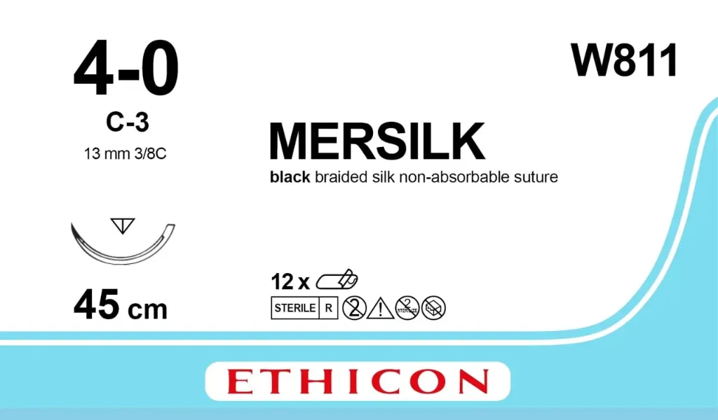 [W811] Mersil 4/0 Silk Suture