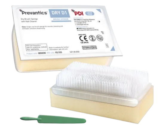 PDI Dry Brush-Sponge with nail cleaner